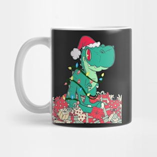 rex-mas dinosaur christmas, tree-christmas Mug